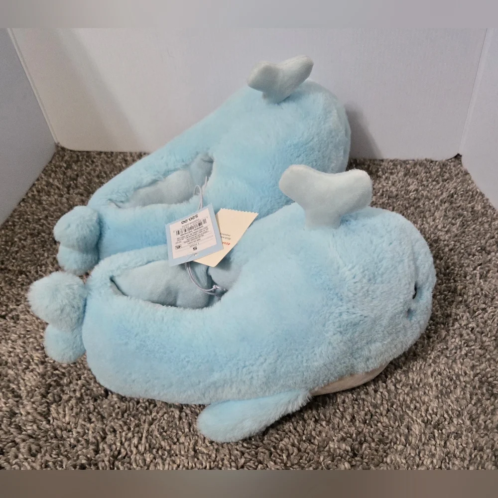 Blue Whale Slippers Kids, Size Small 13-1, New With Tags Cat & Jack Brand